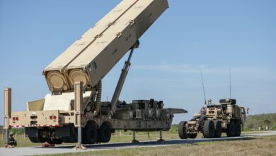 A U.S Army Soldier lifts the hydraulic launching system on the new Long-Range Hypersonic Weapon (LRHW) during Operation Thunderbolt Strike at Cape Canaveral Space Force Station, Florida, March 3, 2023. During the LRHW system development, the Army’s Rapid Capabilities & Critical Technologies Office (RCCTO) implemented a Soldier-centered design concept which uses formal and informal Soldier touch points to obtain early feedback to influence design, speed up development, and ensure an operationally effective weapon system. (Spc. Chandler Coats)