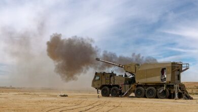 Rheinmetall and Elnit Systems conduct live-fire demonstration of automated 155mm L52 wheeled self-propelled howitzer.