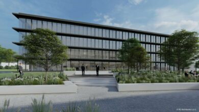 Concept of NATO Support and Procurement Agency (NSPA) admin buildings in Capellen