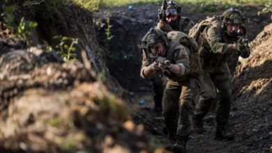 Norwegian and Ukrainian soldiers