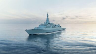 Image rendering of the River-class Canadian Surface Combatant (CSC) vessel