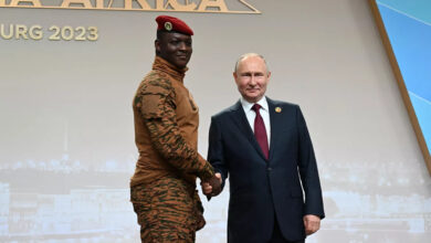 Burkina Faso Ibrahim Traoré and Russian President Vladimir Putin