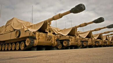 Paladin howitzers