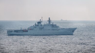 Sweden's HMS Carlskrona patrol vessel in the Baltic Sea.
