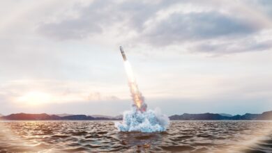 Artist rendering of Trident II D5 Submarine-Launched Ballistic Missile