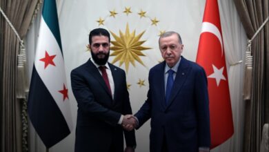Turkish President Recep Tayyip Erdoğan met with Interim President Ahmad Al-Sharaa of the Syrian Arab Republic.