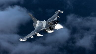 Jas 39 Gripen aircraft equipped carrying Meteor BVRAAM missiles. Photo: Saab/Swedish Defence Materiel Administration