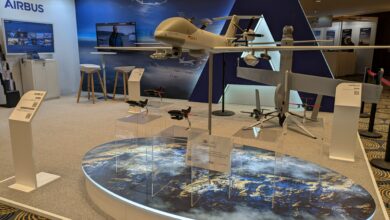 Airbus showcases its LOAD counter-drone drone in a trade show in Germany