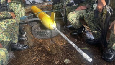 The Police Regional Office in Bicol on Thursday (Jan. 2, 2025) releases photos of the underwater drone found by local fisherfolk off the waters of San Pascual, Masbate on Dec. 30, 2024. The local police has turned over the drone to the Philippine Navy. | Connie Calipay | Photos courtesy of PRO 5 chief B/Gen. Andre Dizon