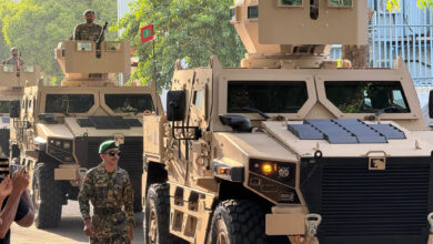 Maldives National Defence Force's Ajban 4x4 light armored vehicles