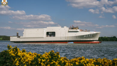 The BNS Brugge (M942) City-class mine countermeasures vessel