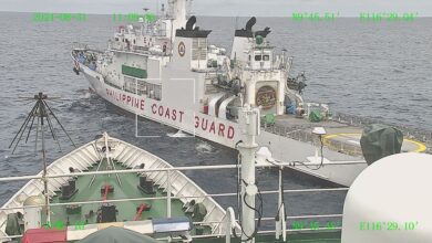 Chinese and Philippine vessels