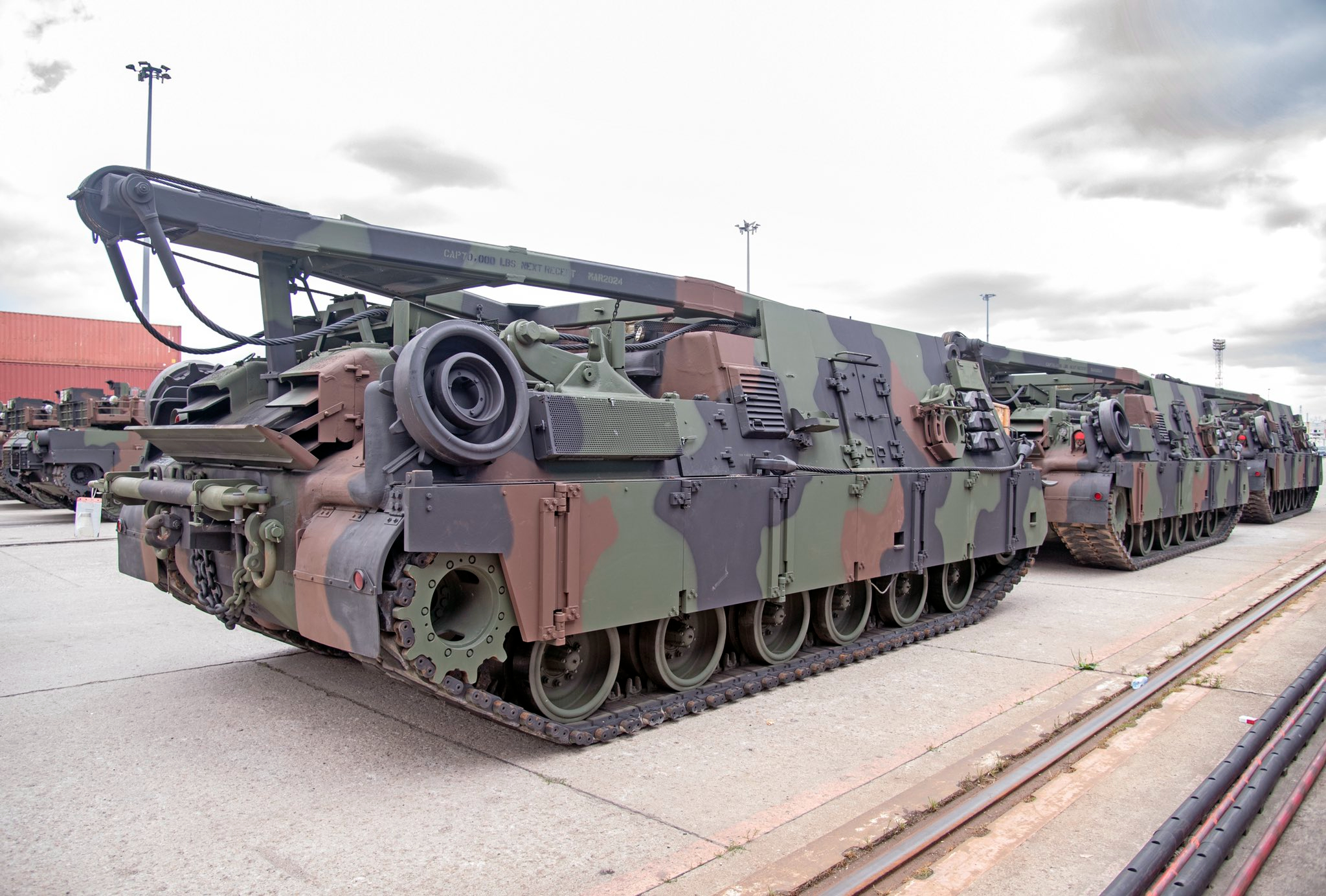 M88A2 Heavy Equipment Recovery Combat Utility Lifting Extraction System (HERCULES) vehicles