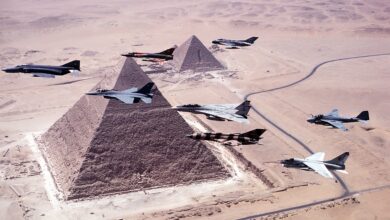 Egyptian and American aircraft
