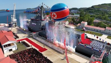 Launching of North Korean naval destroyer damaged in a botched launch last month