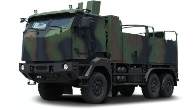 A Kia Medium Tactical Vehicle (KMTV) 6x6 bulletproof cargo truck. Photo: Kia Special Vehicles