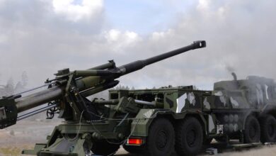 Patria's new 155 SPG mobile artillery system.