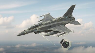 Aircraft equipped with PAWS-2 High Resolution (HR) Missile Warning System (MWS).