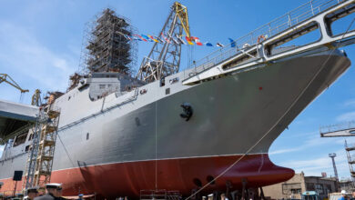 The RFS Vladimir Andreyev, an Ivan Gren-class landing ship
