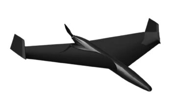 A Flying Wedge Defence and Aerospace (FWDA) loitering munition. Photo: FWDA