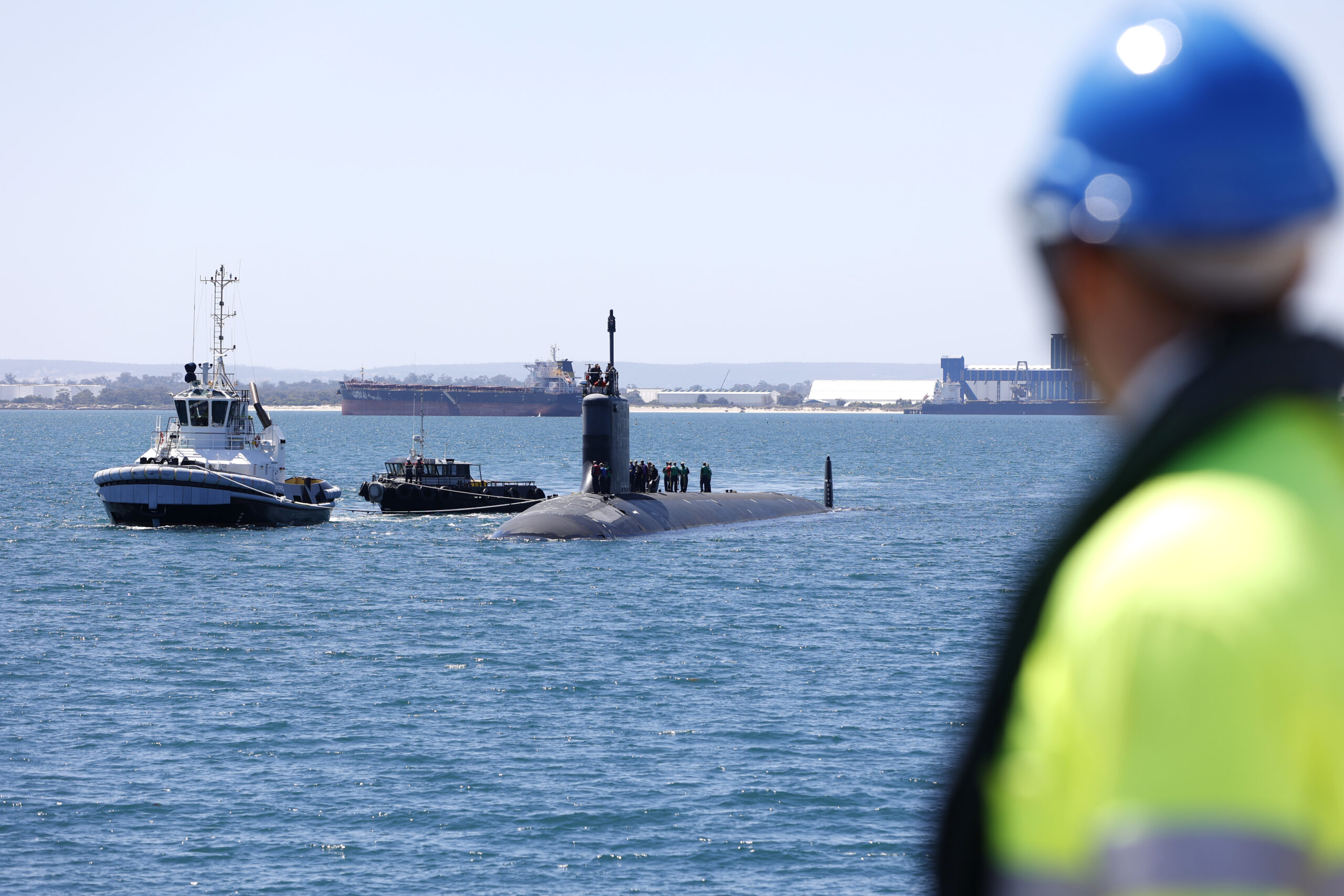 United States Navy Virginia Class submarine USS Mississippi arrives at Fleet Base West, Rockingham, Western Australia for a routine port visit. *** Local Caption *** United States Navy Virginia Class submarine USS Mississippi has arrived at Fleet Base West, Rockingham, Western Australia. The submarine is in Australia for a routine visit to provide respite for the crew. The visit reflects the ongoing strength of Australias alliance with the United States and builds on the visits of nuclear-powered submarines from AUKUS partners over the last 60 years.