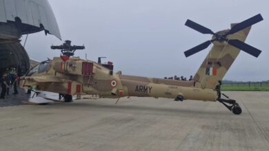 Indian Army's first AH-64E Apache helicopter