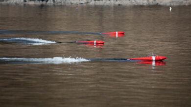 Commercial aquatic drones are piloted in a demonstration for Soldiers of the 11th Engineer Battalion, 2nd Infantry Division, ROK-US Combined Division, and U.S. Air Force 607th Combat Weather Squadron, March 11, 2025. The demonstration showcases the capabilities of cutting-edge underwater vehicles, which could enhance operational readiness. The demonstration is part of Freedom Shield 2025, a multi-domain military training program that integrates ground, air, naval, space and cyberspace elements, enhancing readiness through realistic combat situations. (U.S. Army Photo by Spc. John Farmer)