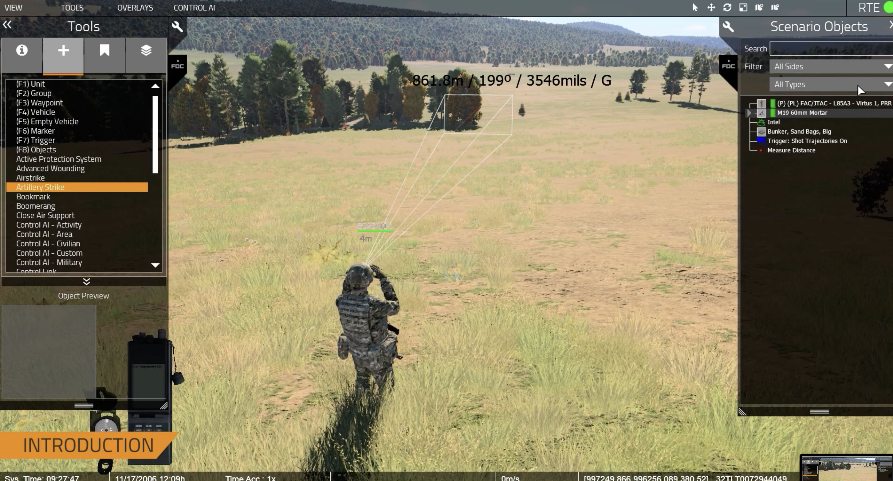 VBS4 provides instructors and simulation administrators with basic artillery tools and content to train
