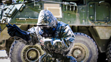 U.S. Soldiers assigned to 1st Squadron, 2nd Cavalry Regiment conduct annual Chemical, Biological, Radiological and Nuclear training, June 1, 2023, in the Grafenwoehr Training Area. The annual training allows Soldiers to gain knowledge and confidence in their CBRN equipment.