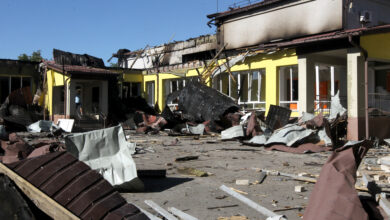 Russian drone strike in the village of Vasylkivka, Dnipropetrovsk region.