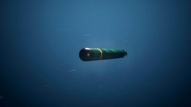 An artistic representation of a conceptual SCEPS-powered torpedo