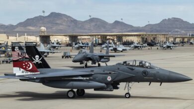 The F-15SG is a variant of the U.S. Air Force F-15E Strike Eagle fighter jet and used by the Republic of Singapore Air Force.