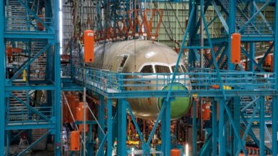 A transport aircraft under construction. Photo: Boeing