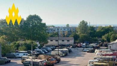 An alleged storage site of Moscow’s Black Sea Fleet in Sevastopol