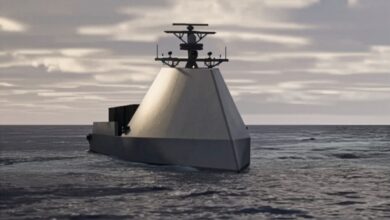 Artist’s rendering of HII’s ROMULUS unmanned surface vessel. Photo: HII