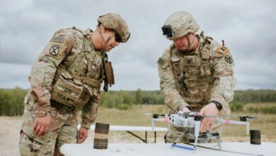 JMTG-U UAV team testing grenade delivery system.