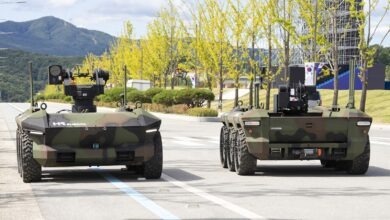 HR-SHERPA unmanned ground vehicles. Photo: Hyundai Rotem