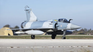 A Hellenic Air Force Mirage 2000 fighter jet