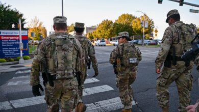 Guardsmen patrolling the streets. Photo: Tennessee National Guard