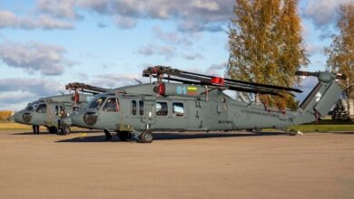 Lithuania’s first UH-60M Black Hawk helicopters on the ground