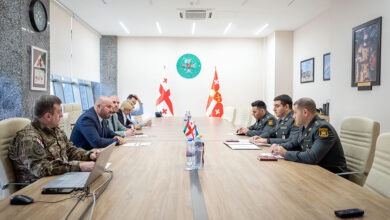 Delegates from Azerbaijan and Georgia meet