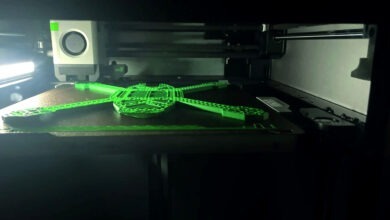 A kamikaze drone being built in an on-field 3D printer