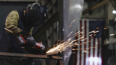 A shipyard worker