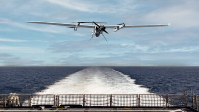 A Jump 20 vertical takeoff and landing (VTOL) unmanned aerial system. Photo: AeroVironment