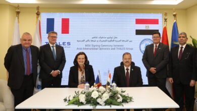 Officials from Thales and Arab International Optronics (AIO)