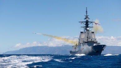 HMAS Sydney fires Royal Australian Navy’s first Naval Strike Missile during a long-planned, live-fire sinking exercise