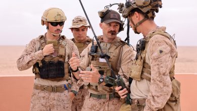 US Marines conduct communication checks at Cap Draa during African Lion 25 in TanTan, Morocco, May 2025