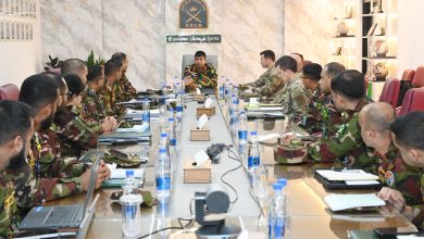 Bangladesh and US military leaders at a meeting in Dhaka