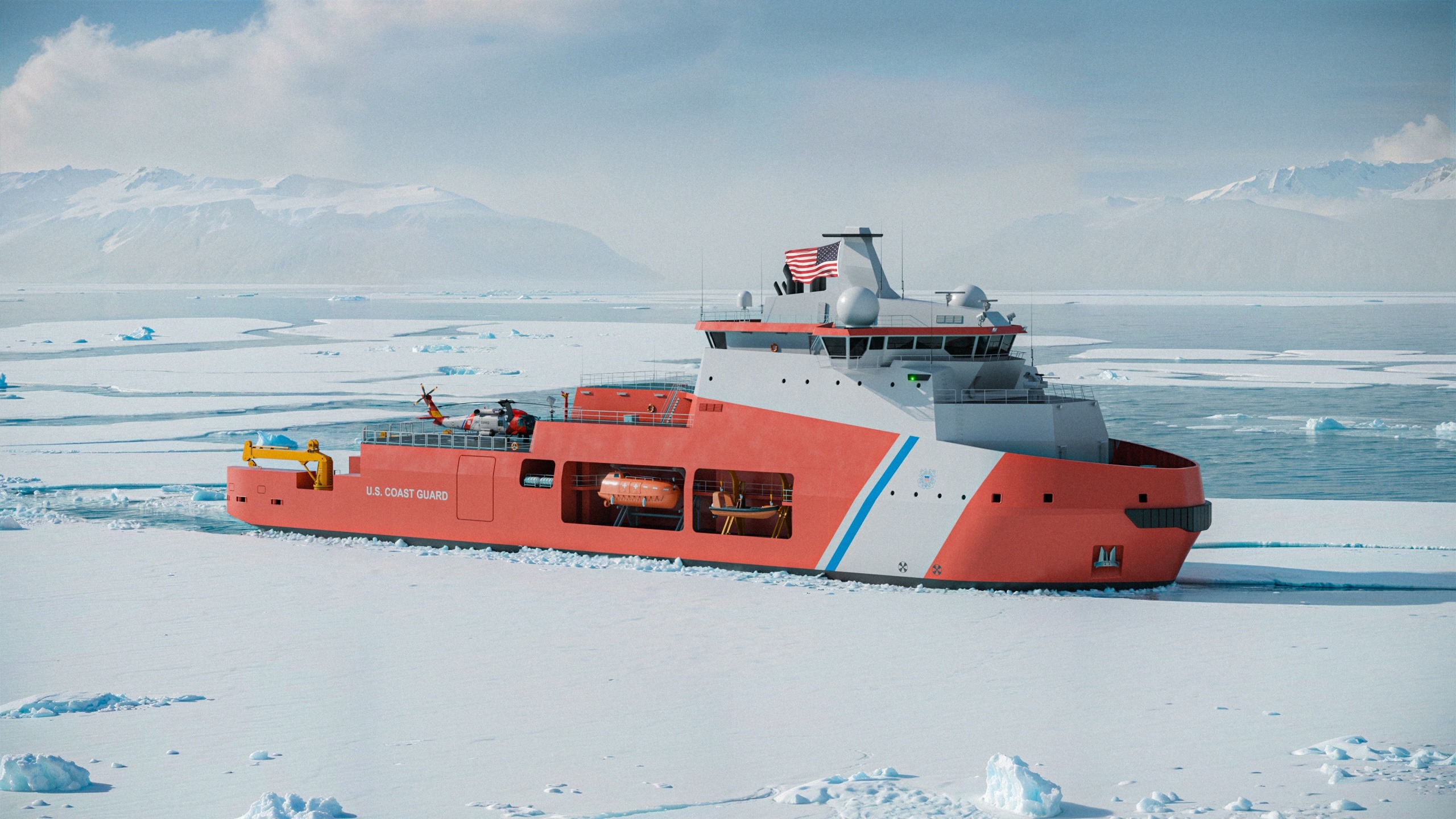 Digital Render of Arctic Security Cutter
