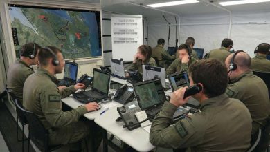 Israel Defense Forces troops operating in a communications room